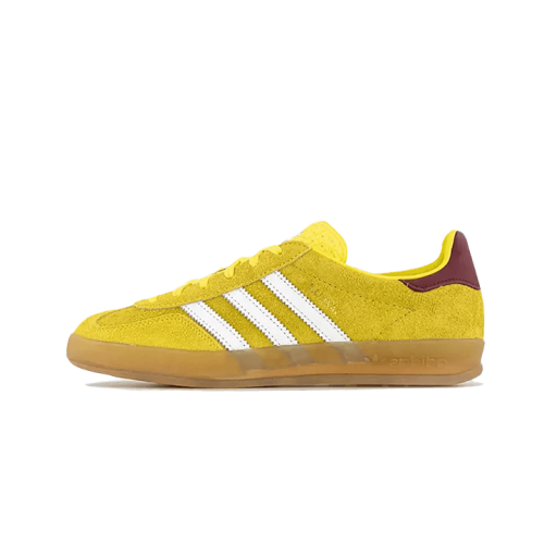 Adidas Gazelle Indoor Bright Yellow Burgundy Adidas Gazelle Indoor Bright Yellow Burgundy