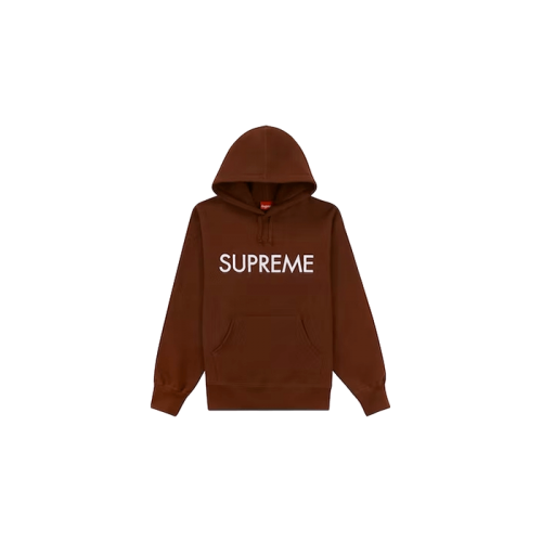 Supreme Capital Hooded Sweatshirt Dark Brown Supreme Capital Hooded Sweatshirt Dark Brown